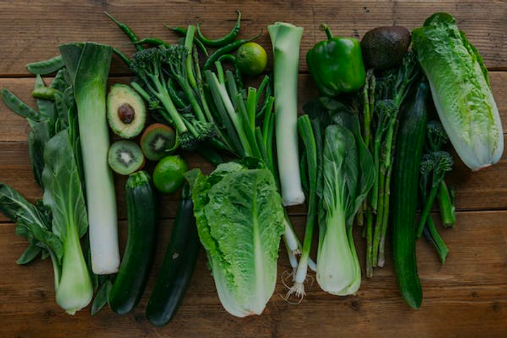 green vegetables on a table